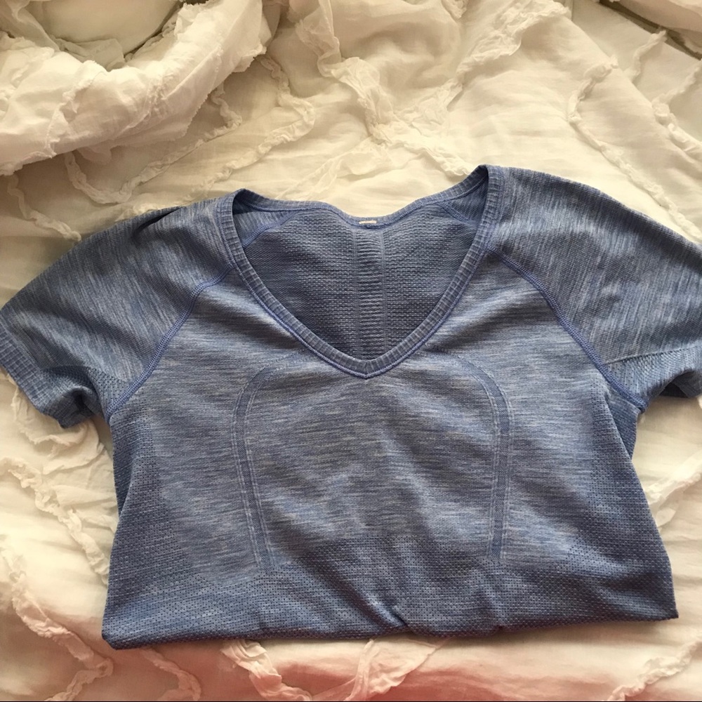 Light Blue Vneck Run Swiftly